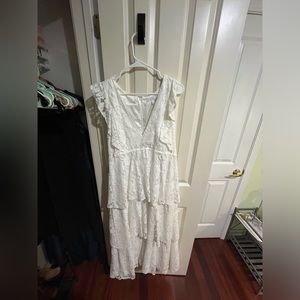 Lulus white floral dress